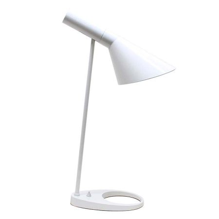 Lámpara JACOBSEN de mesa, réplica, Blanco