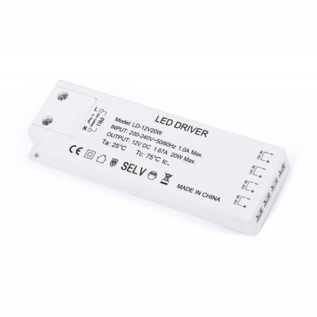 Fuente de alimentación DC12V/20W/1,7A, 4 salidas