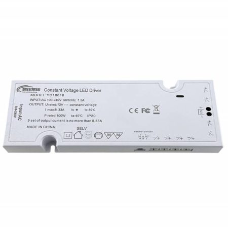 Fuente de alimentación DC12V/100W/8,33A, 9 salidas, sensor control