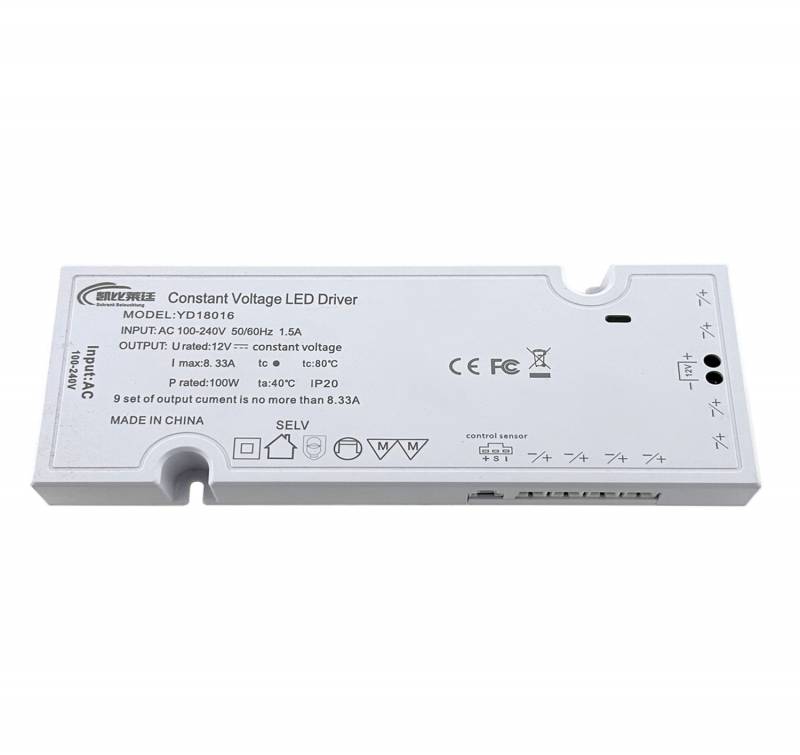 Fuente de alimentación DC12V/100W/8,33A, 9 salidas, sensor control