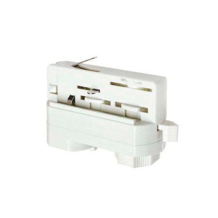 Conector foco a carril trifásico, blanco