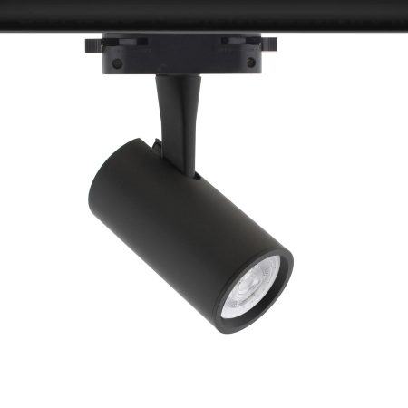 Foco LED RAIL KAT, 7W, negro, monofásico, Blanco cálido