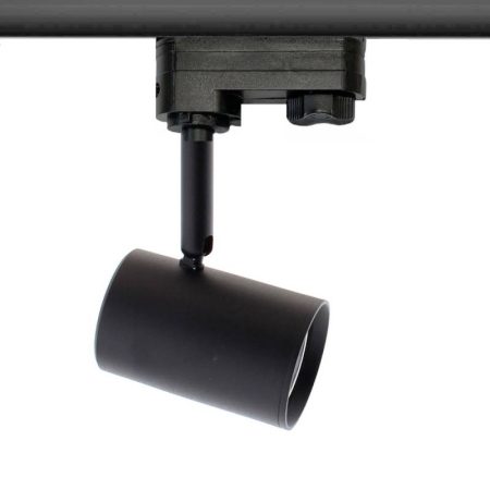 Foco carril LED RAIL COOK, 7W, negro, trifásico, Blanco cálido