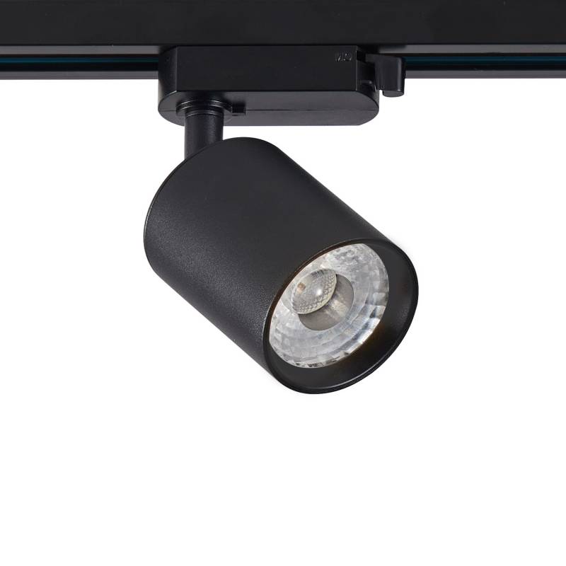 Foco carril Trifásico PIKE RAIL LED negro 10W, 5-CCT, Triac regulable, 3000-4000-6000K