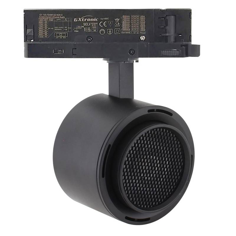 Foco carril Trifásico ROMA, 40W-26W, negro, regulable 24º-60º, UGR13, CCT, 3000-4000-6000K