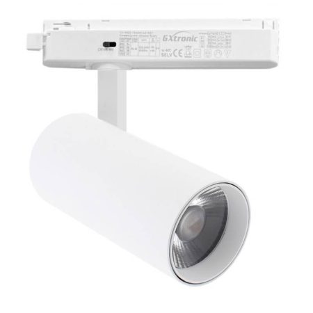 Foco carril Monofásico SAMOS, 40W-34W, blanco, 24º-60º, UGR13, CCT, 3000-4000-6000K