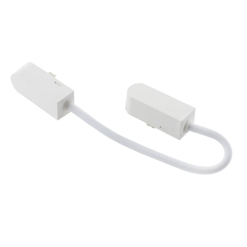 Conector doble 300mm Carril SLIM 48V, blanco