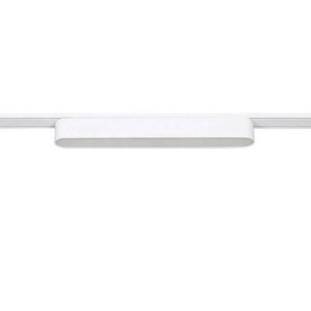 Foco carril SNOW SLIM 252mm 48V, 12W, 90º, blanco, Blanco cálido