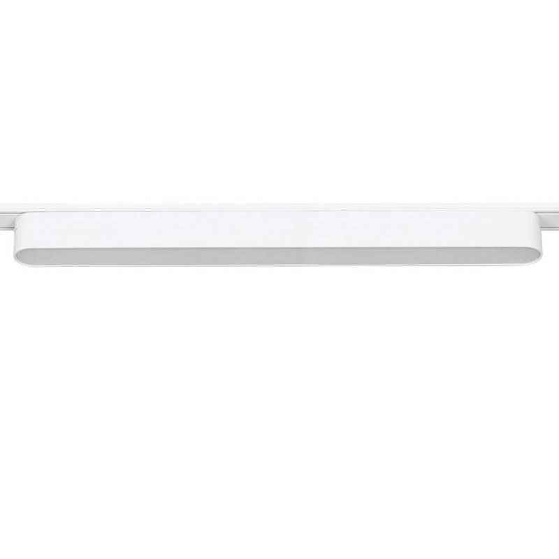 Foco carril SNOW SLIM 378mm 48V, 18W, 90º, blanco, Blanco cálido
