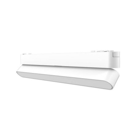 Foco carril SNOW SLIM 252mm Basculante 48V, 12W, 90º, blanco, Blanco cálido