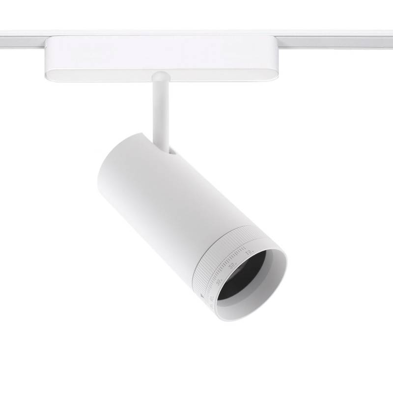 Foco carril SPOT SLIM 48V, 12W, 10-55º ajustable, blanco, Blanco cálido