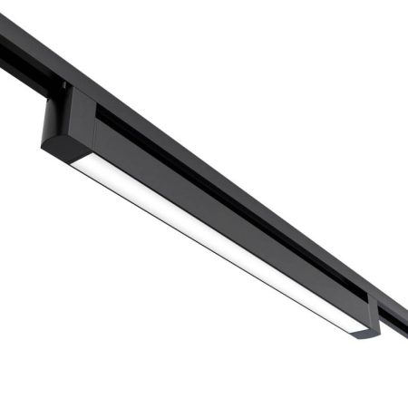 Foco carril LINEAL NING RAIL 600, 24W, negro, Blanco cálido