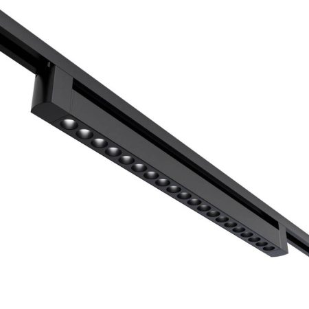 Foco carril LINEAL VERK RAIL 600, 40W, negro, Blanco cálido