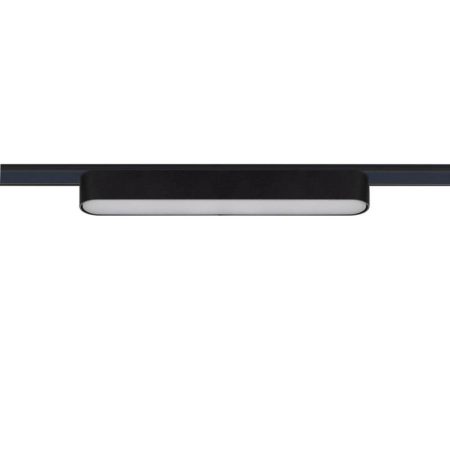 Foco carril SNOW SLIM 252mm 48V, 12W, 90º, negro, Blanco cálido