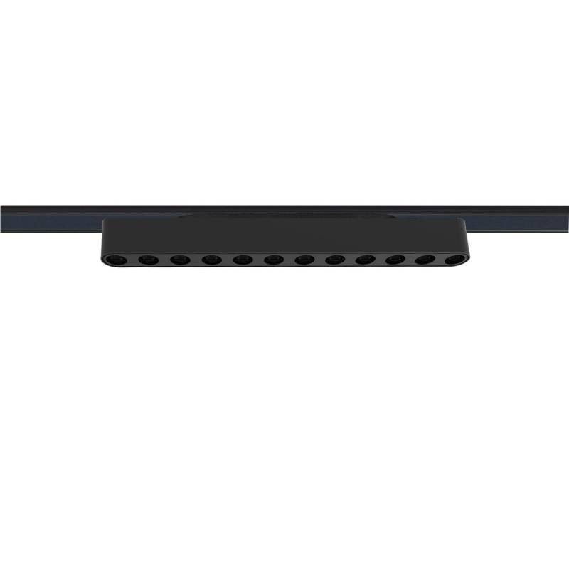 Foco carril SNOW SLIM 252mm 48V, 12W, 24º, UGR16, negro, Blanco cálido