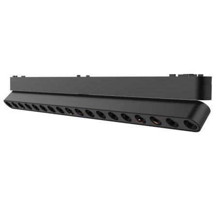 Foco carril SNOW SLIM 378mm Basculante 48V, 18W, 24º, negro, Blanco cálido