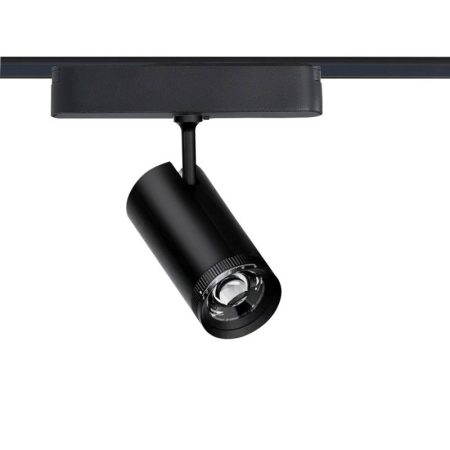 Foco carril SPOT SLIM 48V, 12W, 10-55º ajustable, negro, Blanco cálido