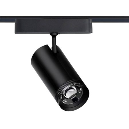Foco carril SPOT SLIM 48V, 18W, 10-55º ajustable, negro, Blanco cálido