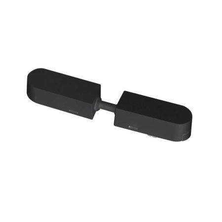 Conector doble 130mm Carril SLIM 48V, negro