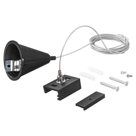 Colgante para carril trifásico, 2m, negro