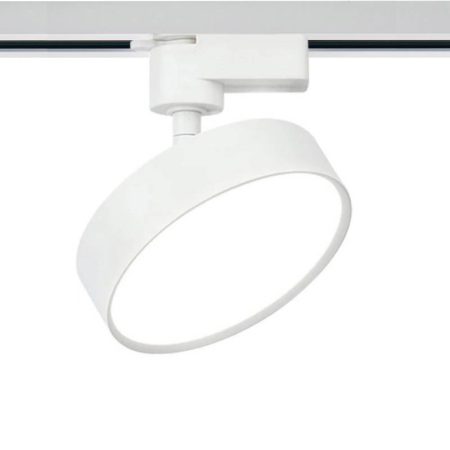 Foco LED KAST carril monofásico, 24W, blanco, Blanco cálido