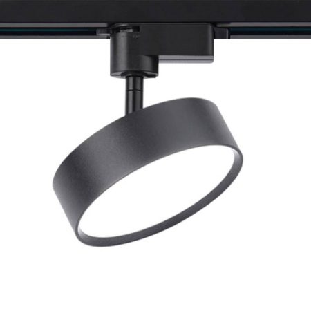 Foco LED KAST carril monofásico, 24W, negro, Blanco cálido