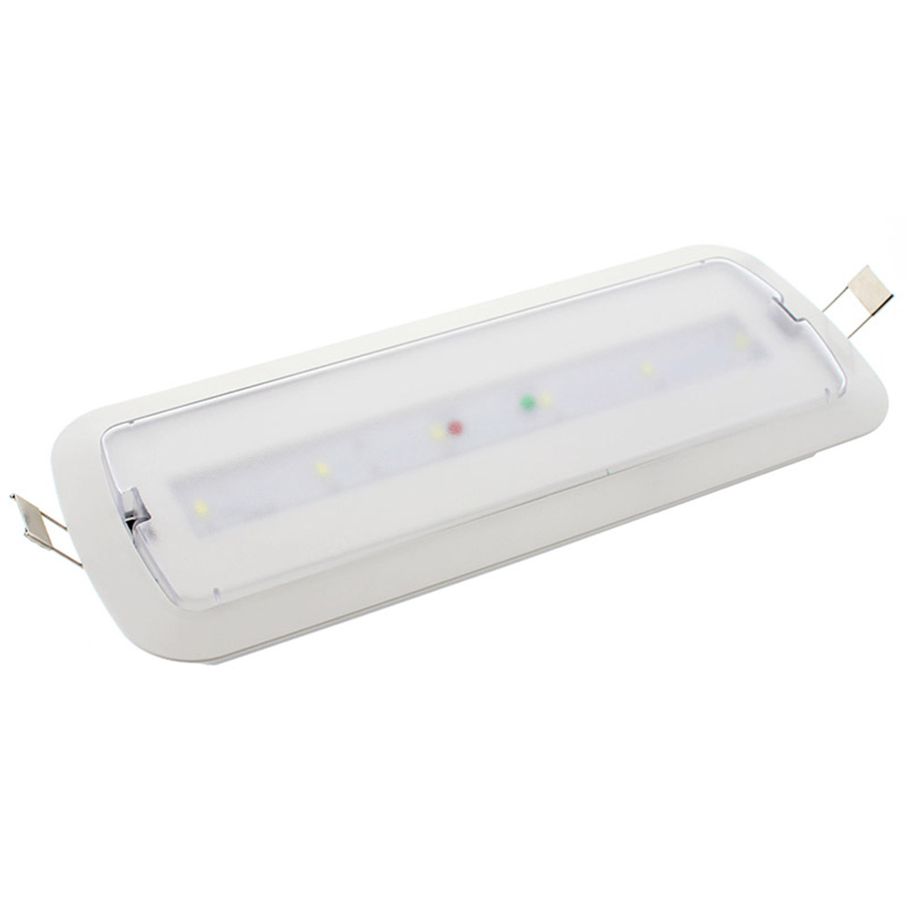Luz de emergencia LED NICELUX con AUTO-TEST, Permanente / No permanente, Blanco frío