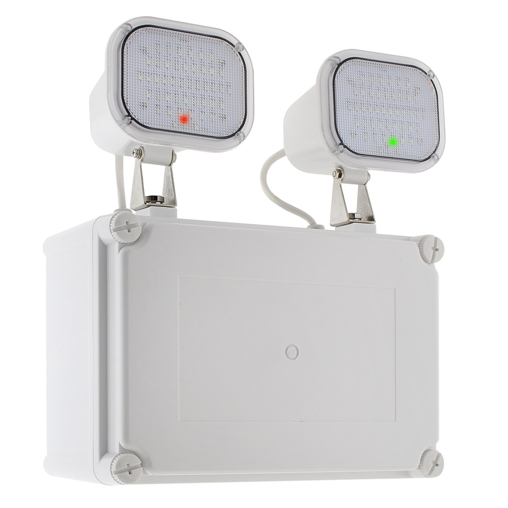 Luz de emergencia LED KROLUX AUTO-TEST, Estanca IP65, Industrial, Blanco frío