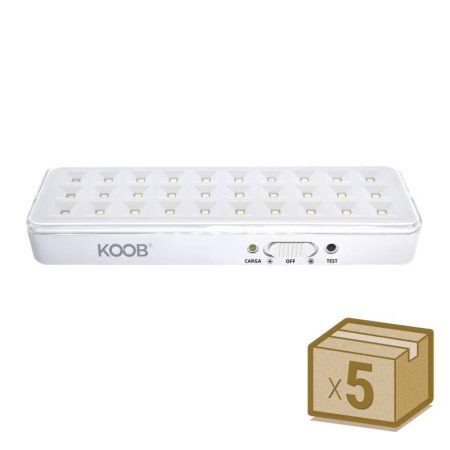 Pack 5 x Luz de emergencia Led EMERLUX F515, No permanente, Blanco frío