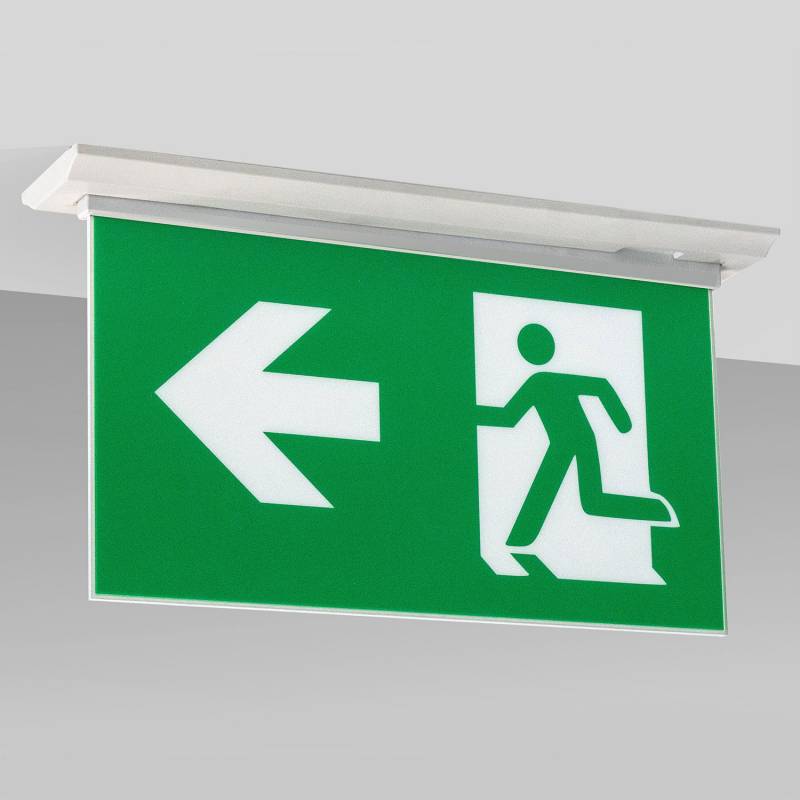 Luz de emergencia LED SIGN Empotrada SL1, Blanco frío