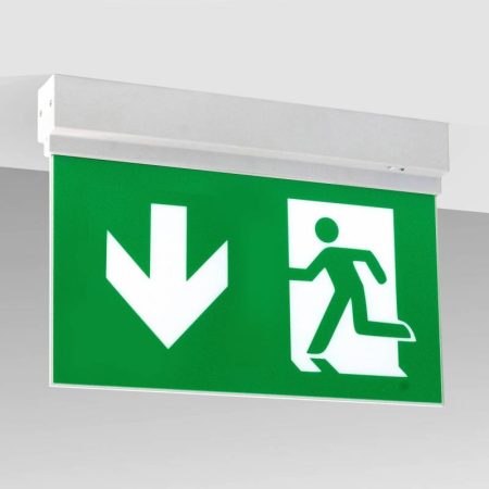 Luz de emergencia LED SIGN Superficie SL2, Blanco frío