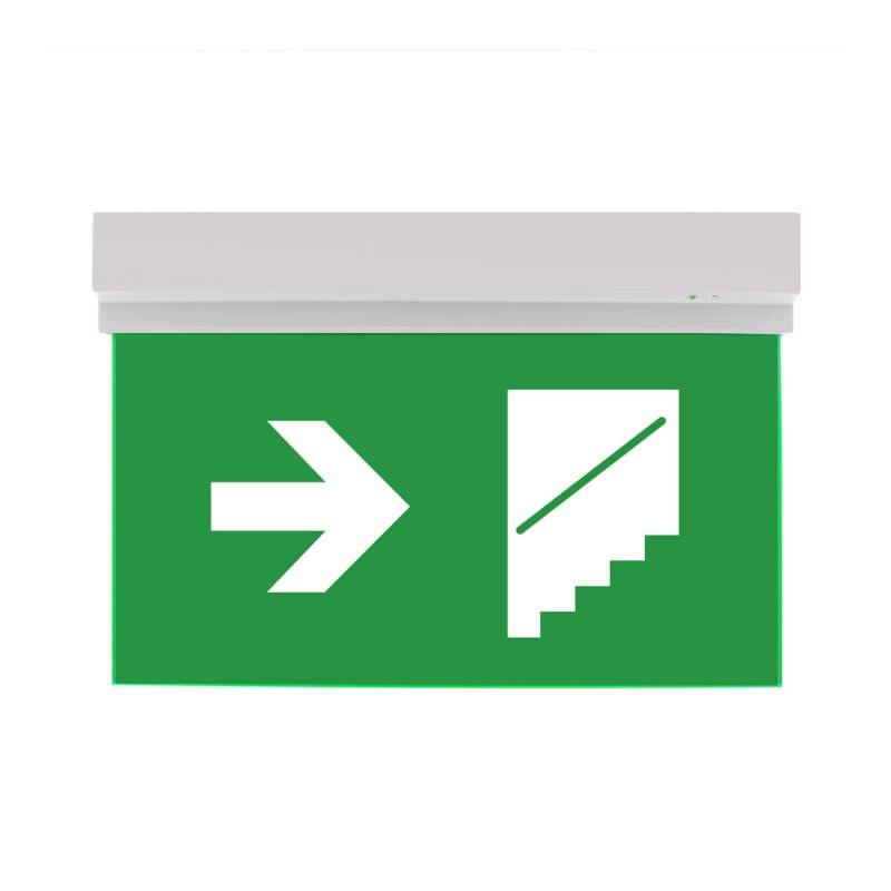 Luz de emergencia LED SIGN Superficie SL102, Blanco frío