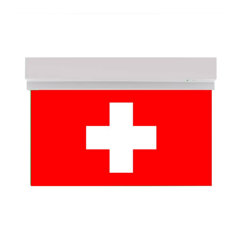 Luz de emergencia LED SIGN Superficie SL104, Blanco frío