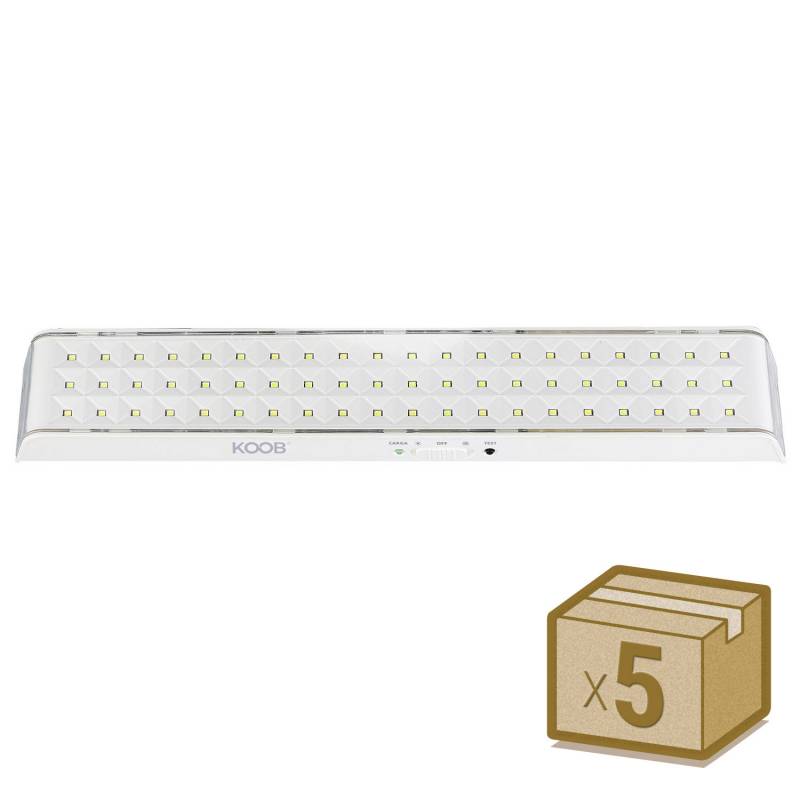 Pack 5 x Luz de emergencia Led EMERLUX F715, No permanente, Blanco frío