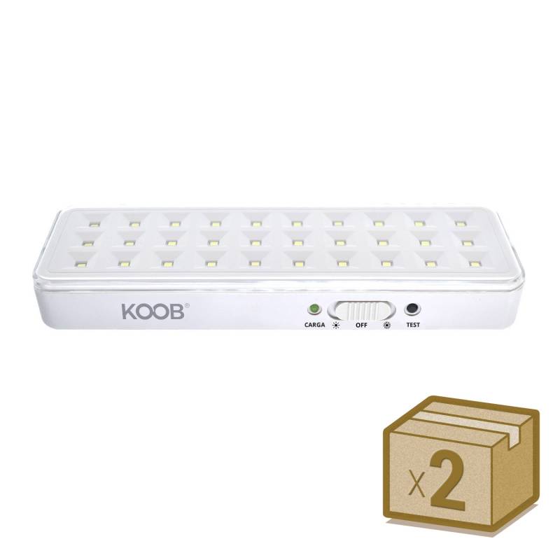 Pack 2 x Luz de emergencia Led EMERLUX F515, No permanente, Blanco frío