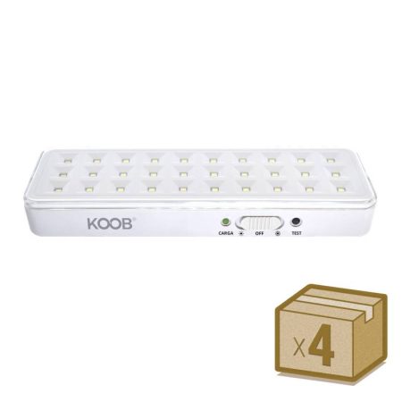 Pack 4 x Luz de emergencia Led EMERLUX F515, No permanente, Blanco frío