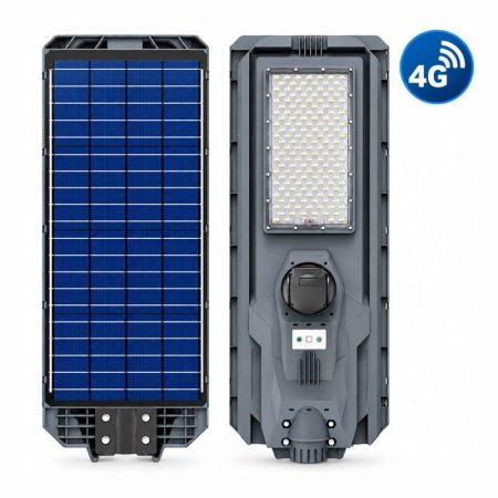 Farola LED + CCTV CAM 4G, 64Gb, 200W, Solar, Blanco frío
