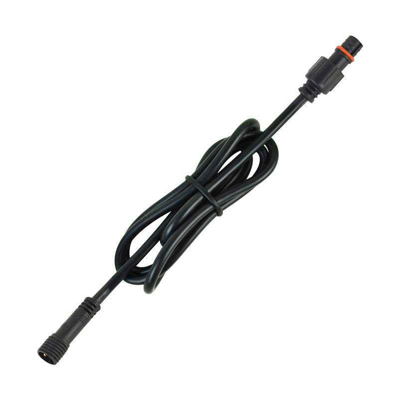 Cable extensión 2 Pinx0,5mm, 100cm, IP67, negro