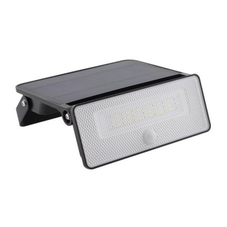 Aplique LED SOLAR TAZ 50W, sensor PIR, batería reemplazable, x2Litio 3,7V - 2200mAH, Blanco neutro