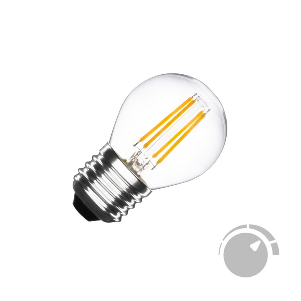 Bombilla Led E27 COB filamento 4W, Small Regulable, Blanco neutro, regulable