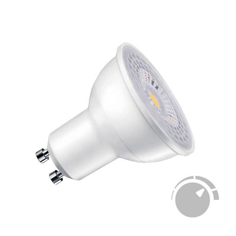 Bombilla dicroica LED GU10 SMD, 60º, 7W, Regulable, Blanco cálido, regulable
