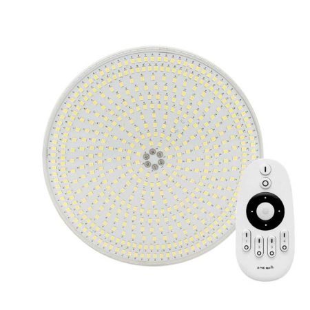 Kit Lámpara LED SLIM PAR56 para piscinas,  12V DC, IP68, 35W + mando, Blanco neutro, regulable