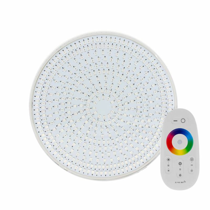Kit Lámpara LED SLIM PAR56 para piscinas, 12V DC, IP68, 35W, RGB + mando, RGB
