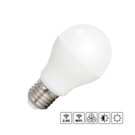 Bombilla E27 LED 6W, RGB+CCT (2.4G) , RGB + Blanco dual, regulable