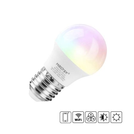 Bombilla mini E27 LED 4W, RGB+CCT (2.4G) , RGB + Blanco dual