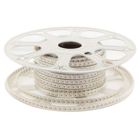 Tira LED Monocolor SMD2835, ChipLed Samsung, DC24V, 20 metros (100Led/m), Corte 10mm, 160W, IP67, Blanco cálido
