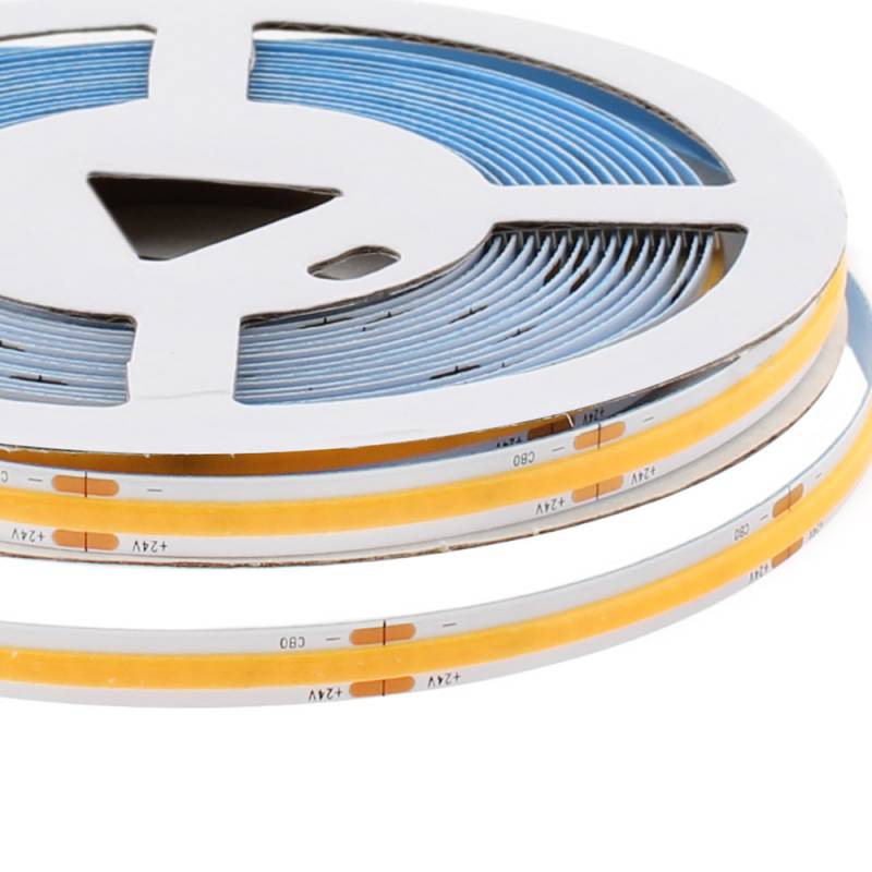 Tira LED Monocolor COB, DC24V, 5m (320Led/m), 60W, IP20, Blanco neutro