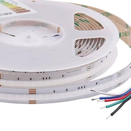 Tira LED RGB+W COB, DC24V, 5m (784Led/m), 100W, IP20, RGB + Blanco cálido