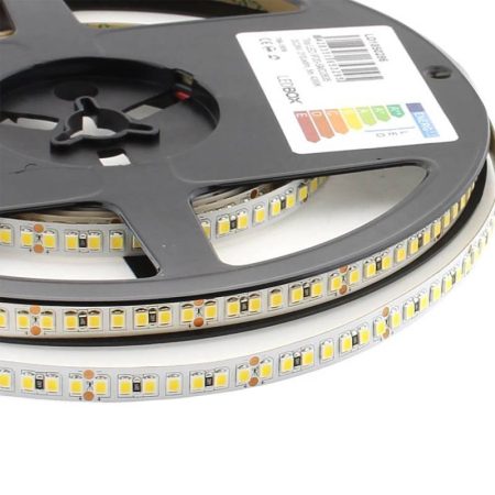 Tira LED Monocolor SMD2835, DC48V, 10 metros (120Led/m), Corte 125mm, 120W, IP20, Blanco cálido
