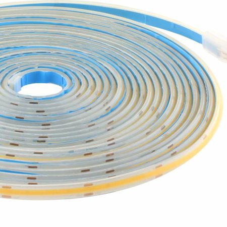 Tira LED Monocolor COB, DC24V, 10 metros (480Led/m), 100W, Silicona IP66, Blanco cálido